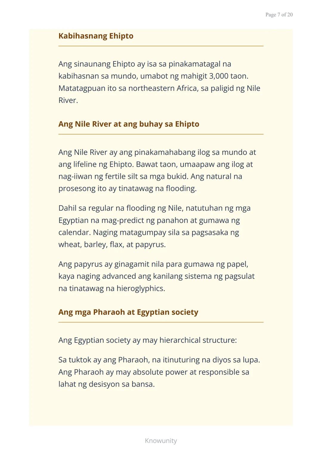 # Sinauang Kabihasnan ng Daigdig: Mesopotamia, Ehipto, Indus, at Tsina

Pag-aaral ng apat na mahahalagang sinaunang kabihasnan sa mundo

## 