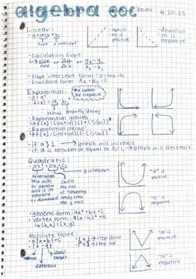 Know Algebra 1 EOC quick notes thumbnail