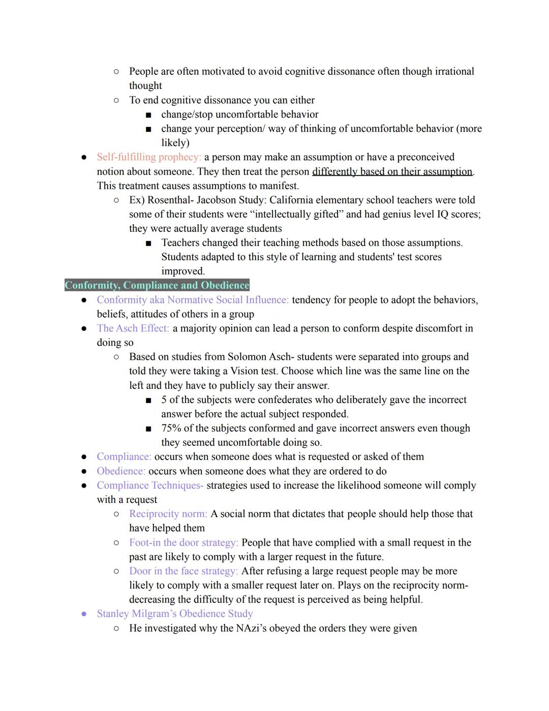 Unit 9- Social Psychology
The ways people's thoughts, emotions, perceptions, motivations, behaviors are impacted by interactions with
or the