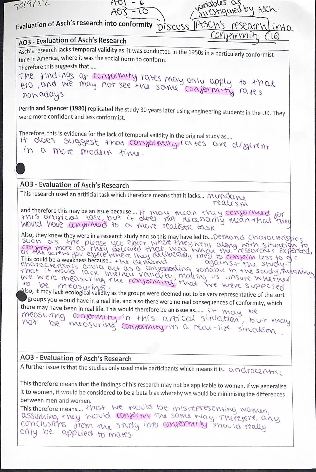 Asch's Conformity Experiment: Evaluation, Results, and Ethical Issues