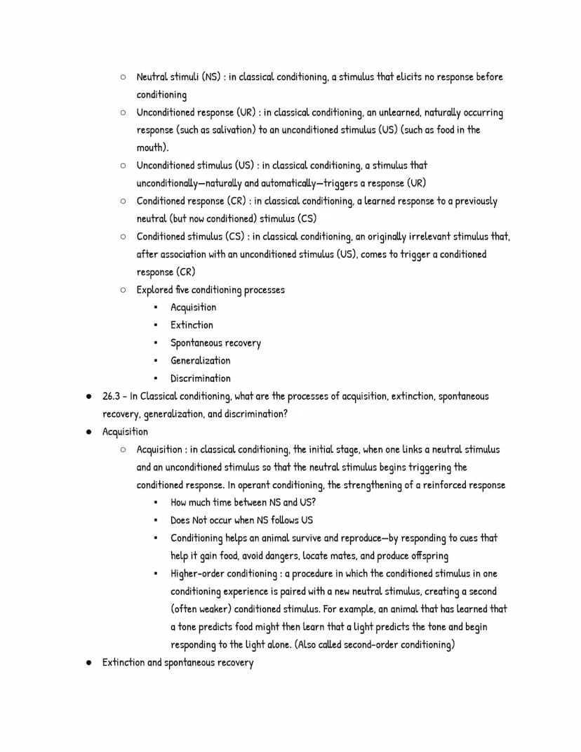 UNIT 6 : Learning
Module 26 : How We Learn and Classical Conditioning
• Learning the process of acquiring new and relatively enduring inform