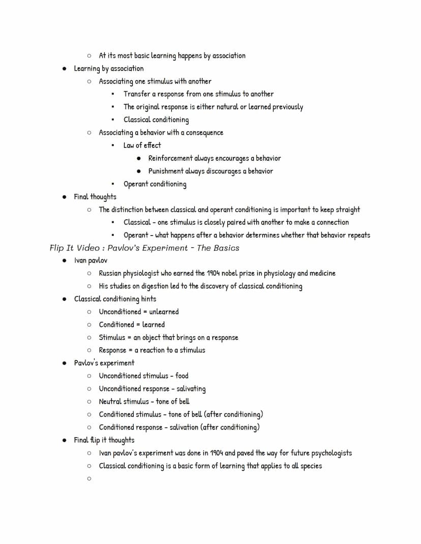 UNIT 6 : Learning
Module 26 : How We Learn and Classical Conditioning
• Learning the process of acquiring new and relatively enduring inform