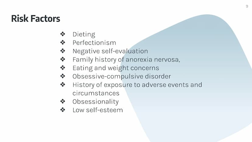 Anorexia
By: Kate Bicalho What is Anorexia?
Eating disorder
★
Scientifically called Anorexia Nervosa (AN)
A condition where people see thems