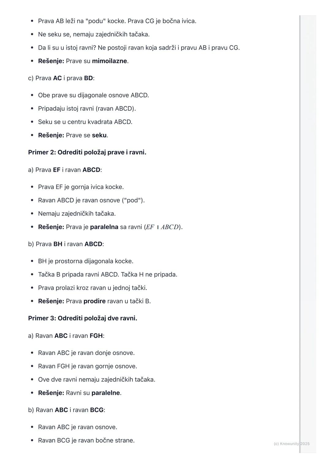 # Tačka, prava i ravan u prostoru

Uvod u geometriju u prostoru

Do sada smo radili geometriju u ravni (planimetriju). Sada prelazimo na
geo