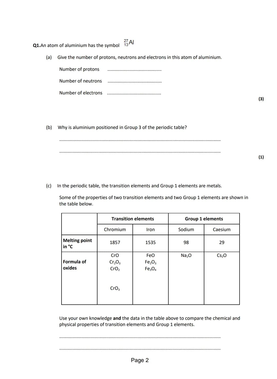Q1.This question is about metals.
Figure 1 shows the metals used to make pylons and the wires of overhead cables.
Figure 1
(a)
GPS
Steel
An 