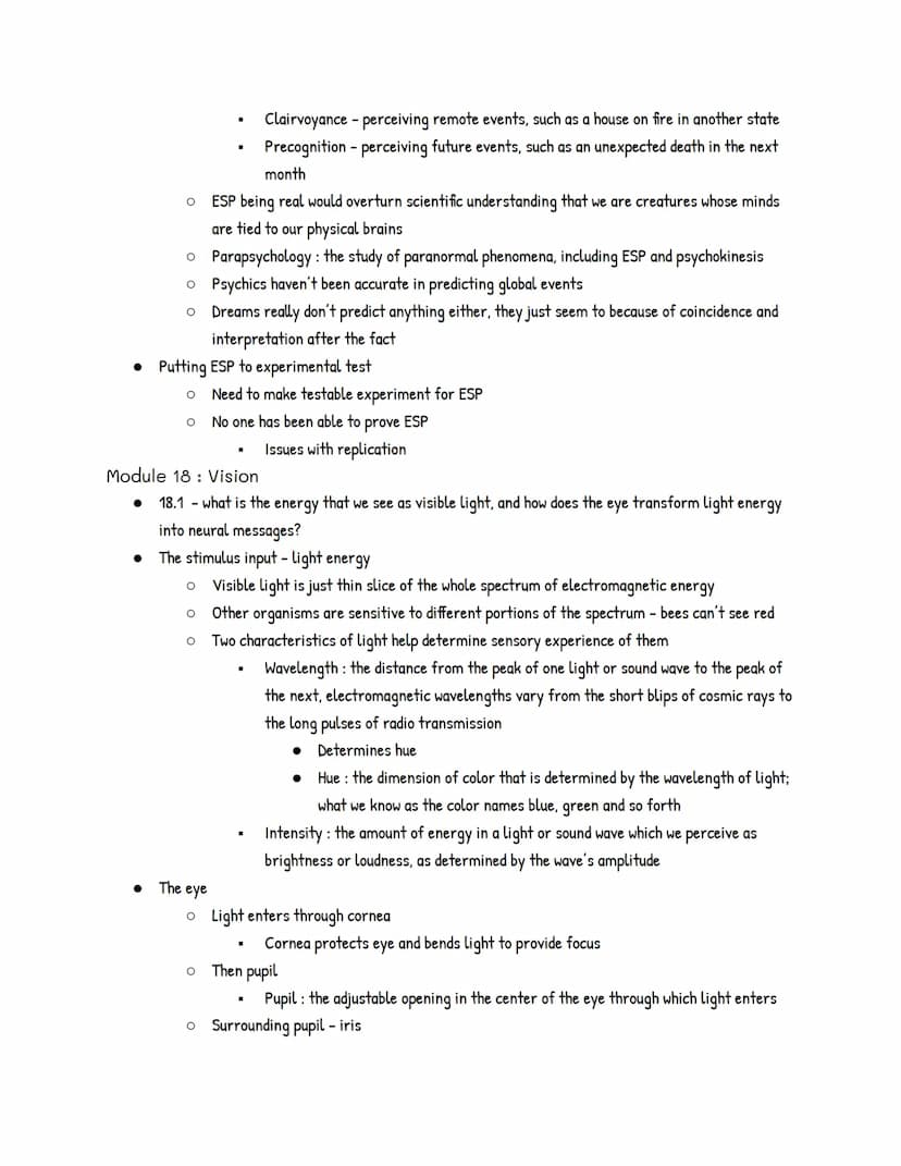 UNIT 4: Sensation and Perception
Module 16: Basic Principles of Sensation and Perception
● 16.1 - What are sensation and perception? What do