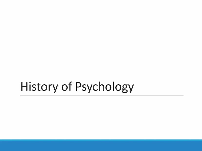 Psychological
Science
CHAPTER 1 1.1 What is Psychology? Psychology
The science of behavior and mental processes
Early definitions
O
"the sci
