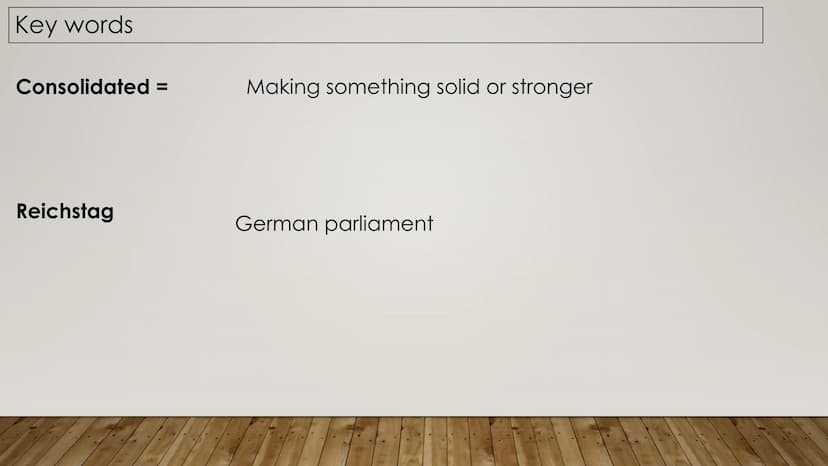 Starter: Blooket Title: Revision of Hitler and Nazi Germany - consolidating power
Learning Intentions
To understand the how Hitler and the N