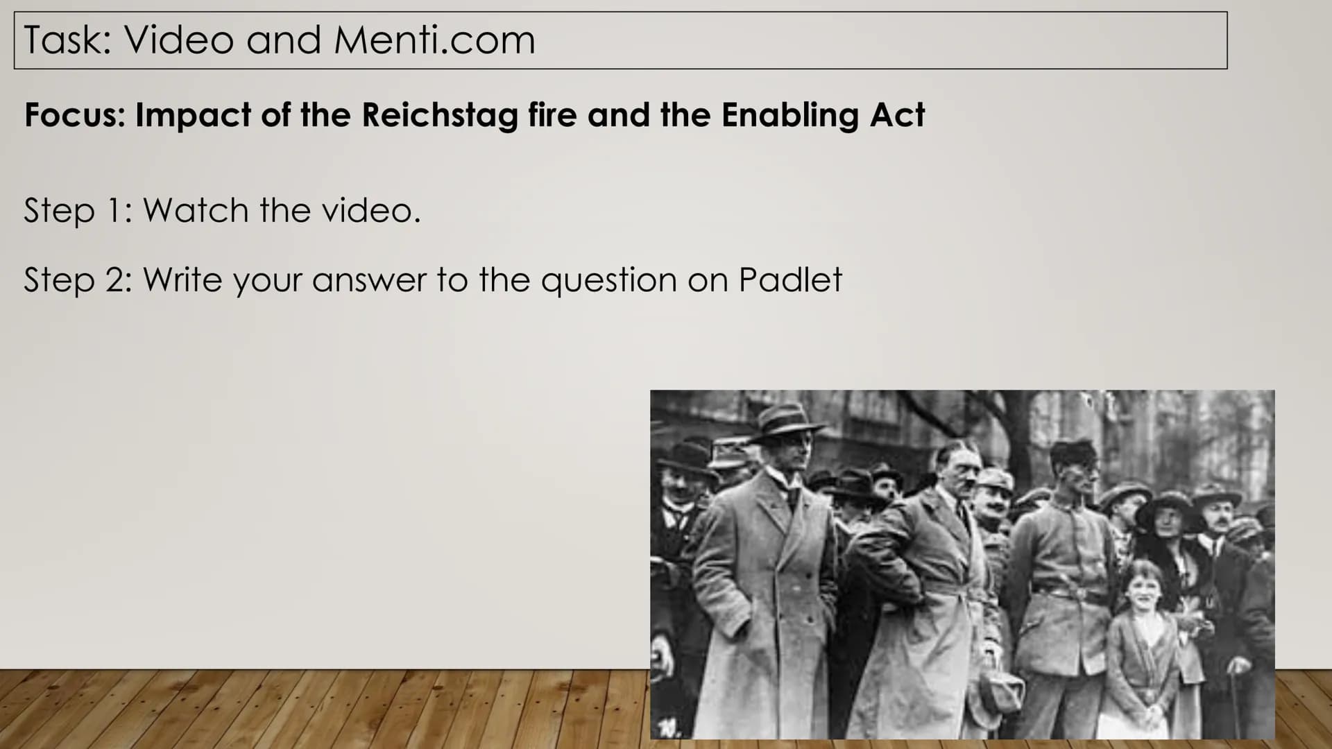 Starter: Blooket Title: Revision of Hitler and Nazi Germany - consolidating power
Learning Intentions
To understand the how Hitler and the N
