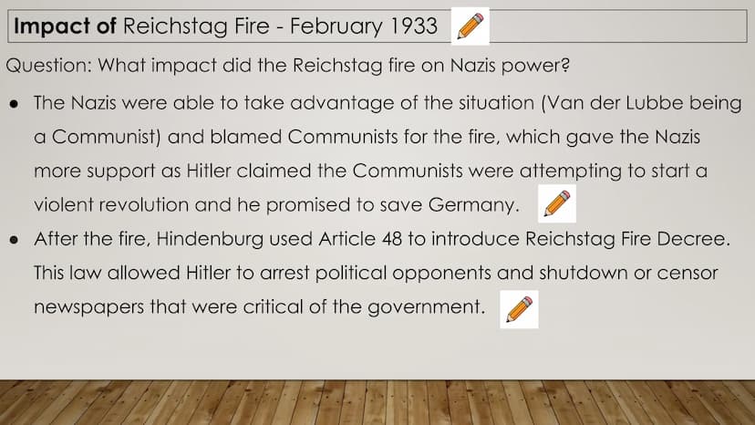 Starter: Blooket Title: Revision of Hitler and Nazi Germany - consolidating power
Learning Intentions
To understand the how Hitler and the N