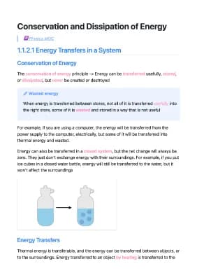 Know 1.1.2 Conservation and dissipation of energy thumbnail