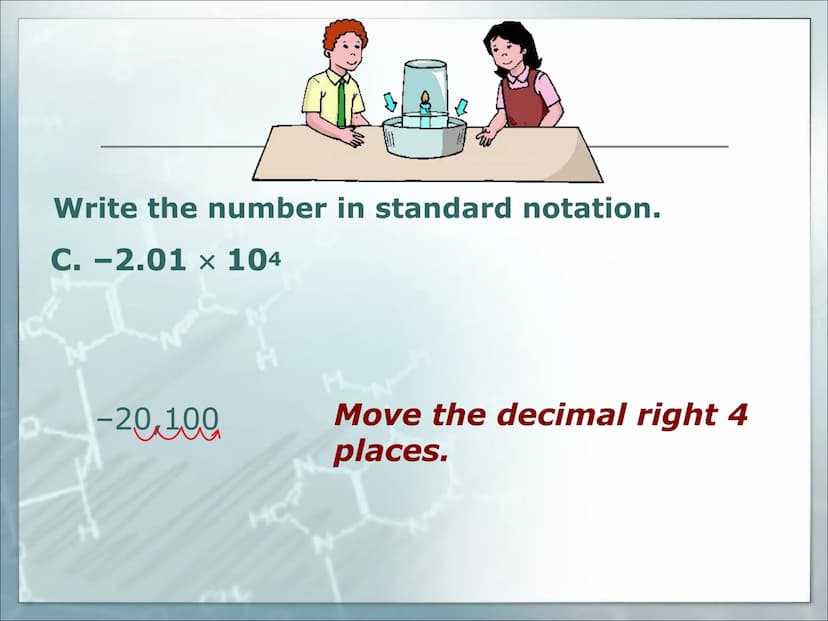 100
50
225
200
15
20
500
400
Scientific Notation
Learn to express large and small
numbers in scientific notation.
00
5 An ordinary penny con