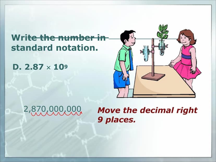 100
50
225
200
15
20
500
400
Scientific Notation
Learn to express large and small
numbers in scientific notation.
00
5 An ordinary penny con