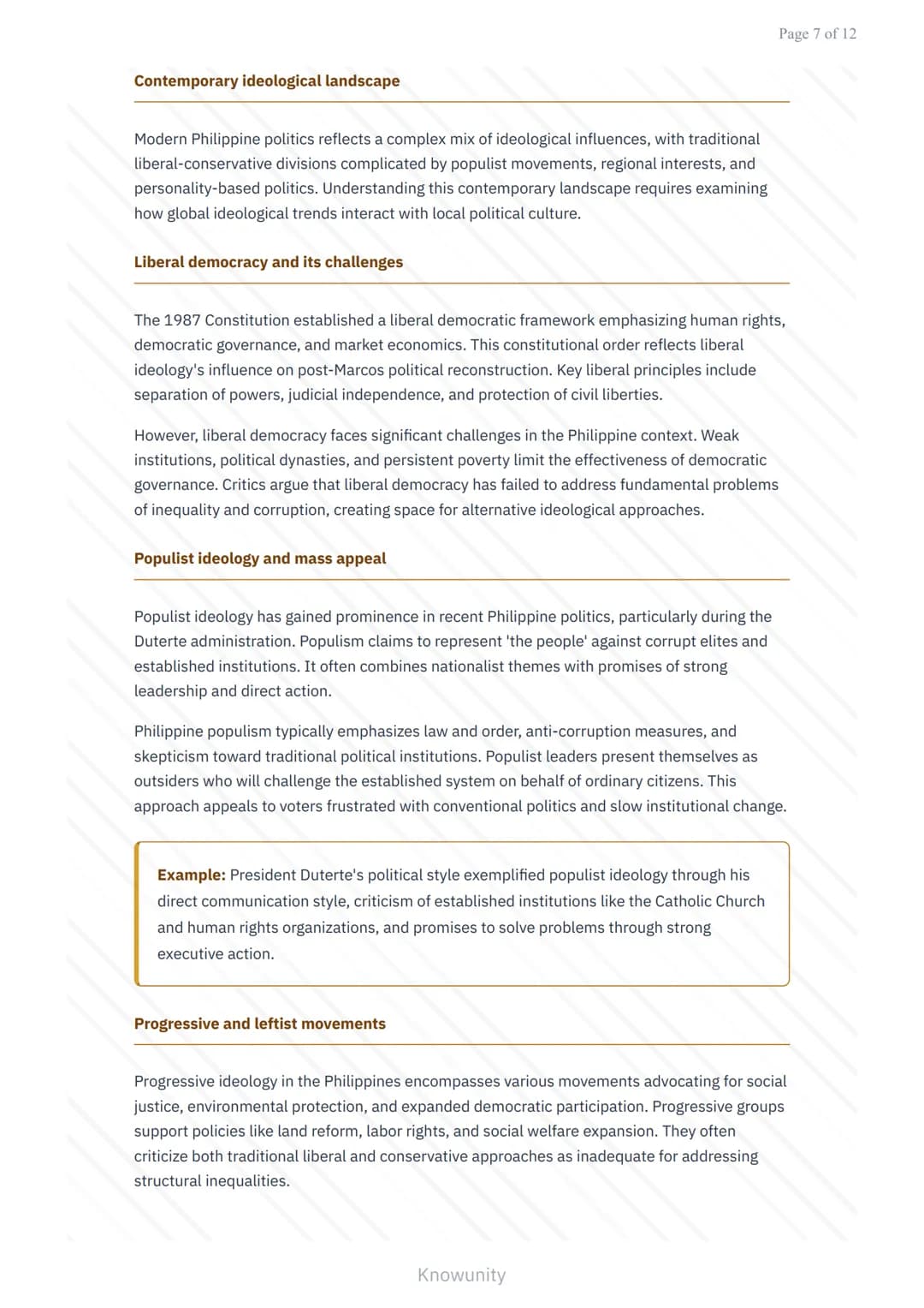 Foundations of Philippine Politics: Political Ideologies in Context
Understanding major political ideologies and their role in Philippine
po