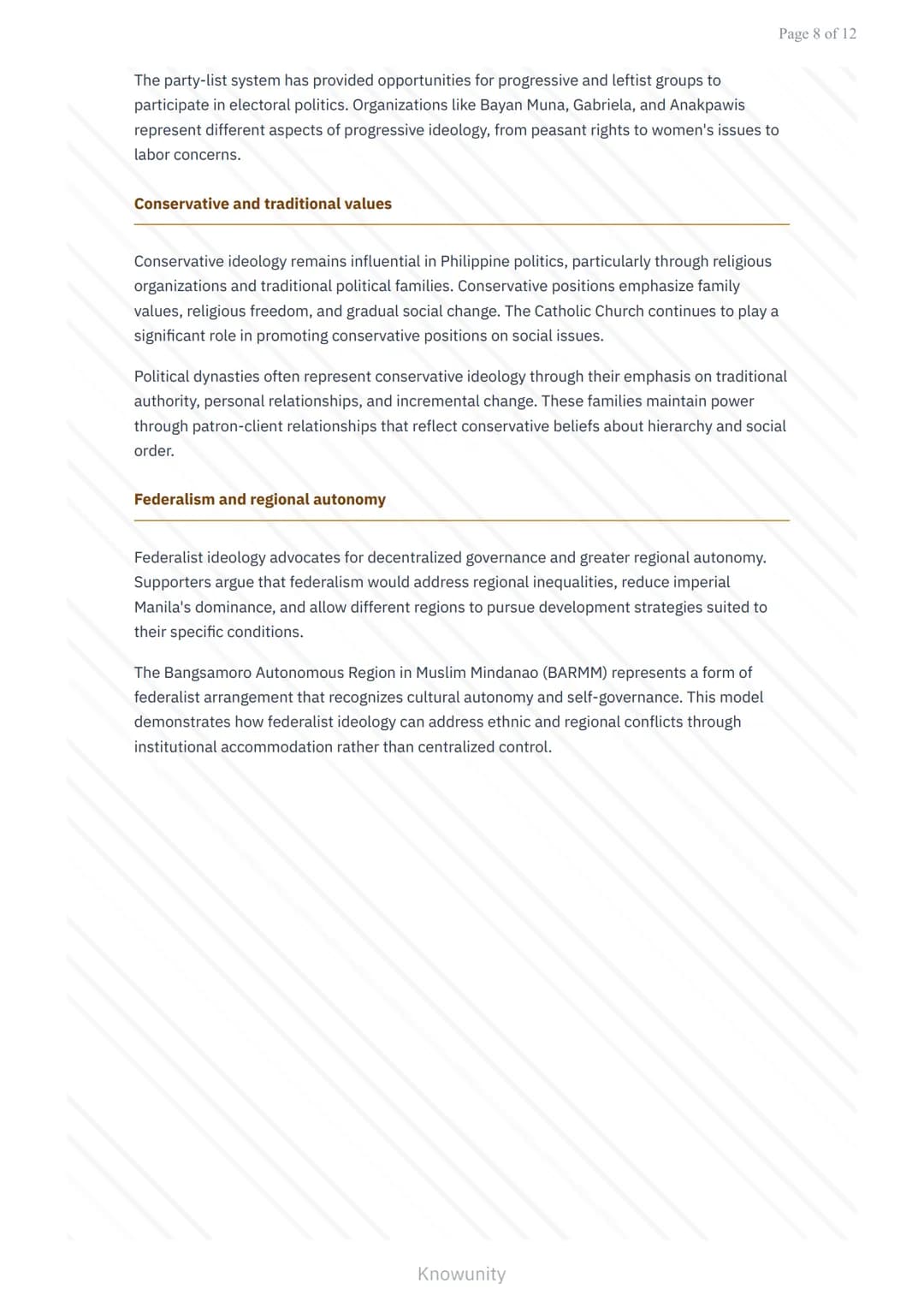 Foundations of Philippine Politics: Political Ideologies in Context
Understanding major political ideologies and their role in Philippine
po
