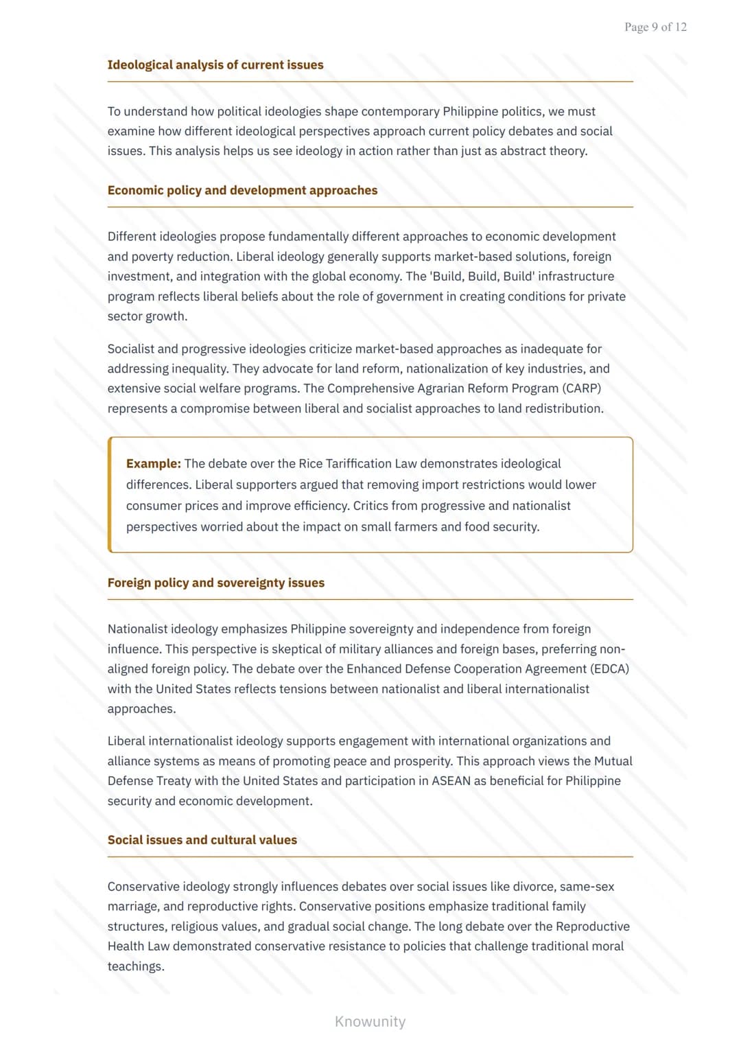 Foundations of Philippine Politics: Political Ideologies in Context
Understanding major political ideologies and their role in Philippine
po