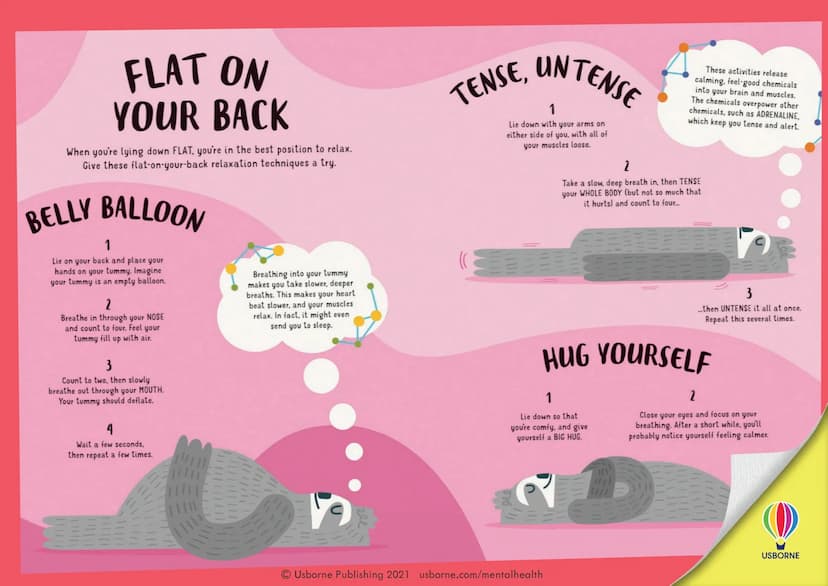 SUO
4
*
USBORNE
UNWORRY
PACK
A 8
@
*
Activities to calm your mind
Junt
Down
www.hair
2415
DETAY
>
(
USBORNE $
D
TIME TO UNWORRY
Worries are 