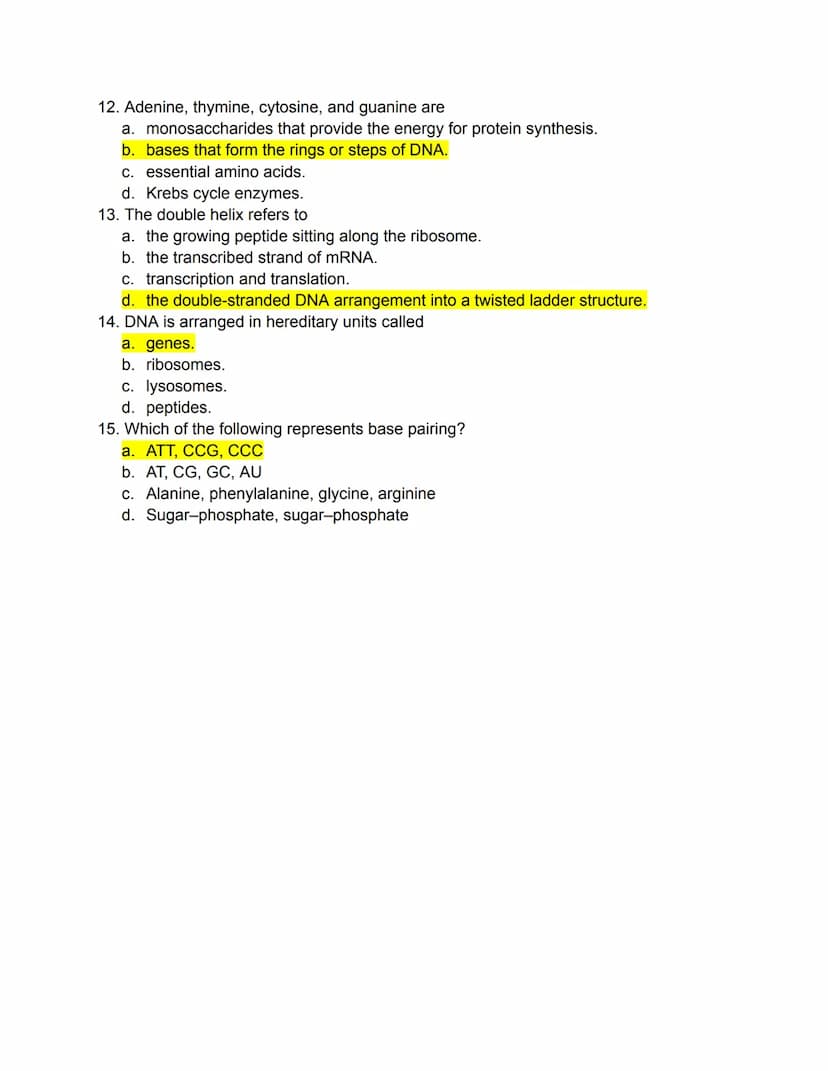 PART 1: Mastering the Basics
Matching
Carbohydrates, Fats, and Proteins
Directions: Match the following terms to the most appropriate defini