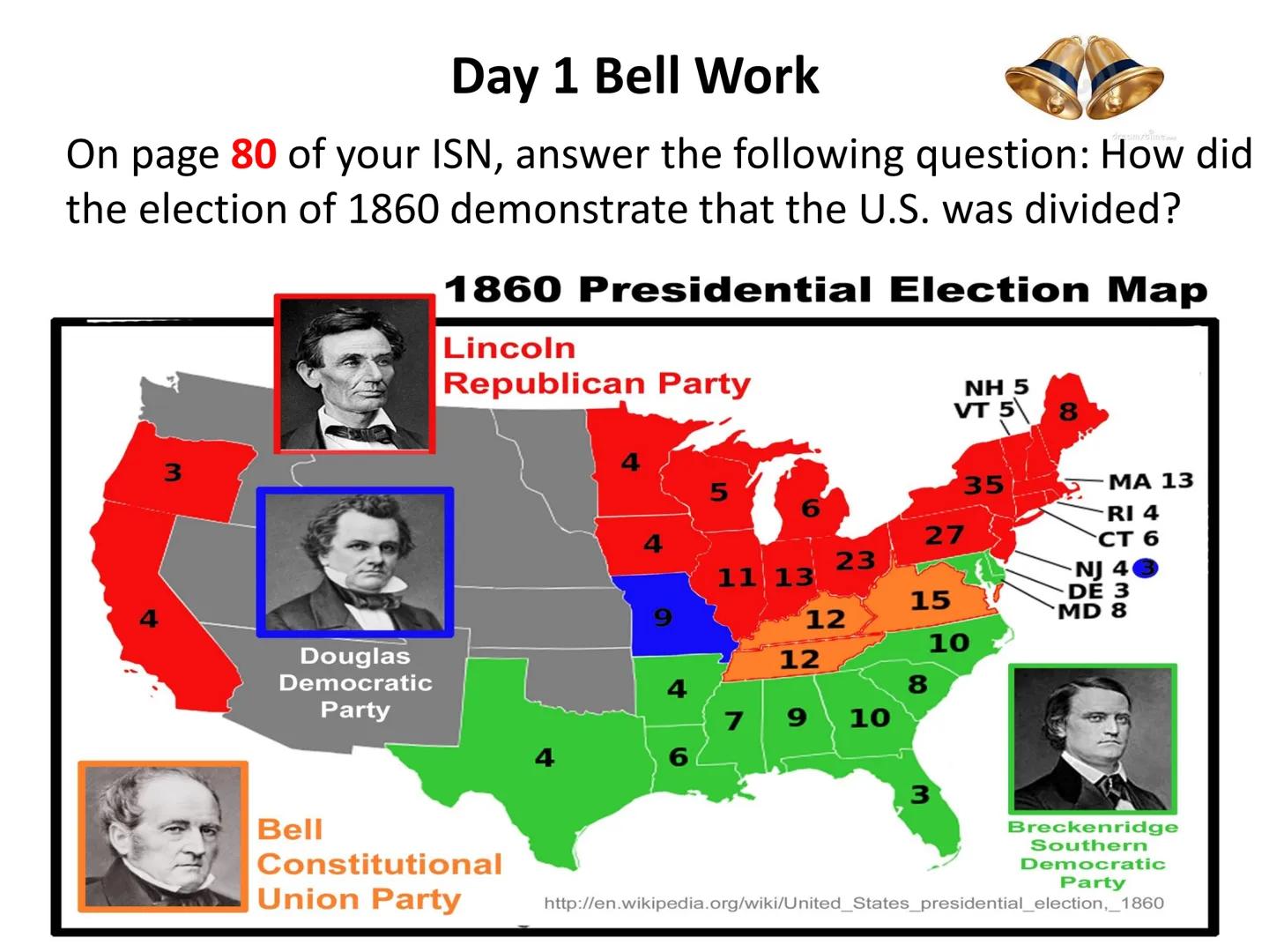 The American Civil War
(1861-1865)
Clour Calle Terms and Names:
13. 54th Massachusetts Regiment
14. Copperhead
15. conscription
1. secede
2.