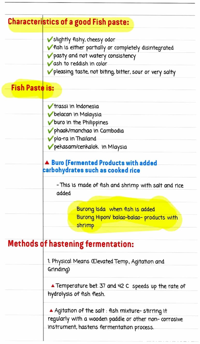 Flavor
maybe due
to:
activity
of the
halophilic
bacteria
FERMENTATION
breakdown of organic substances into simpler
components mainly by the 