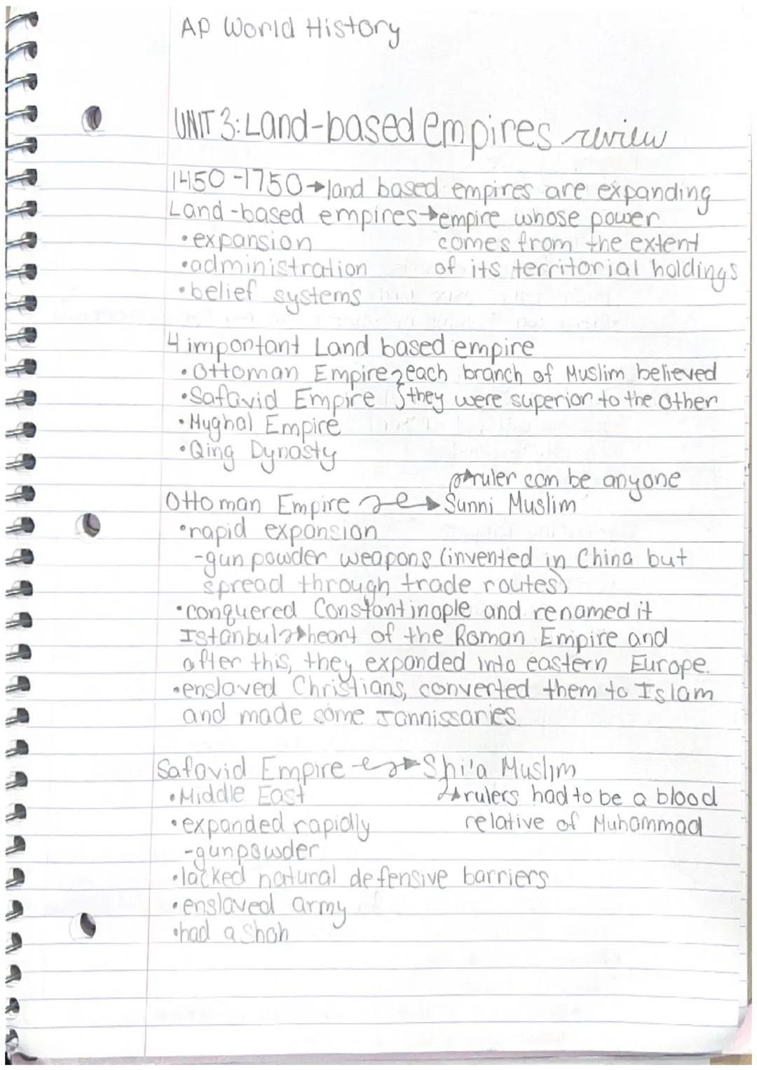 Unit 3: Expansion of Land-Based Empires