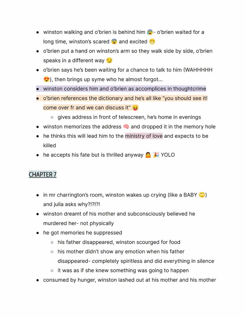 1984 by George Orwell; { Part 2 Notes }
things to know:
→ this is part 2, not part 1
→ orwell rejected soviet communism
→ the book is actual