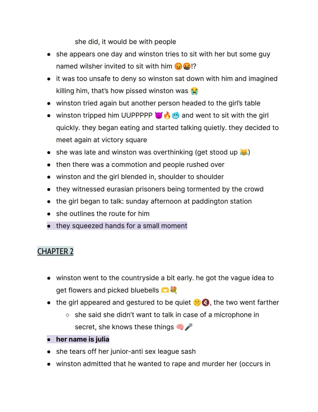 1984 by George Orwell; { Part 2 Notes }
things to know:
→ this is part 2, not part 1
→ orwell rejected soviet communism
→ the book is actual