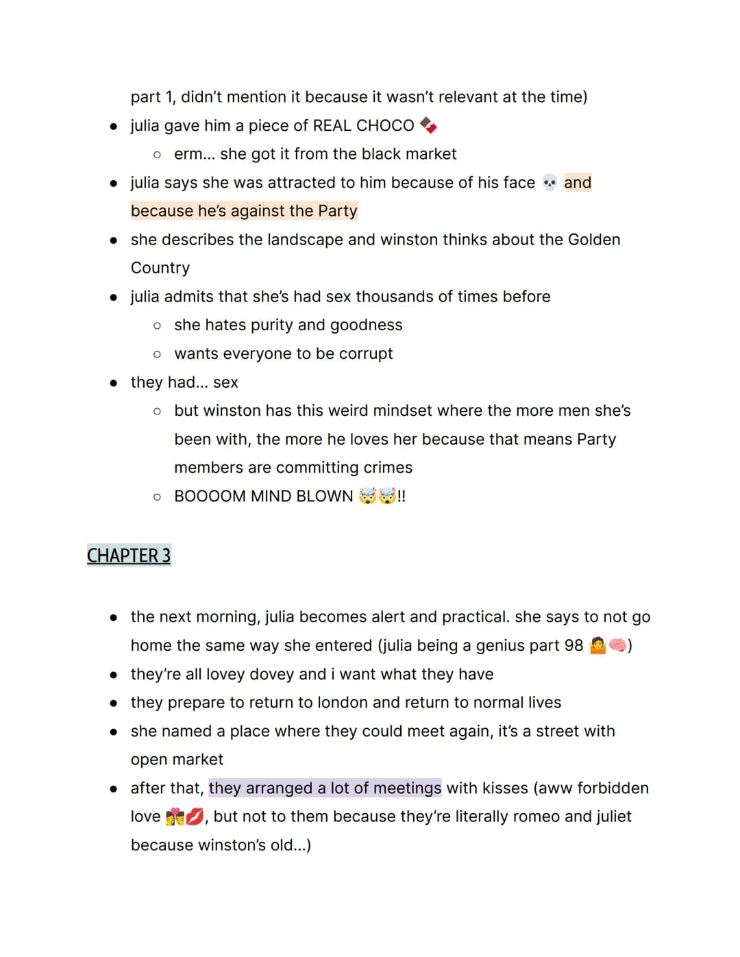 1984 by George Orwell; { Part 2 Notes }
things to know:
→ this is part 2, not part 1
→ orwell rejected soviet communism
→ the book is actual