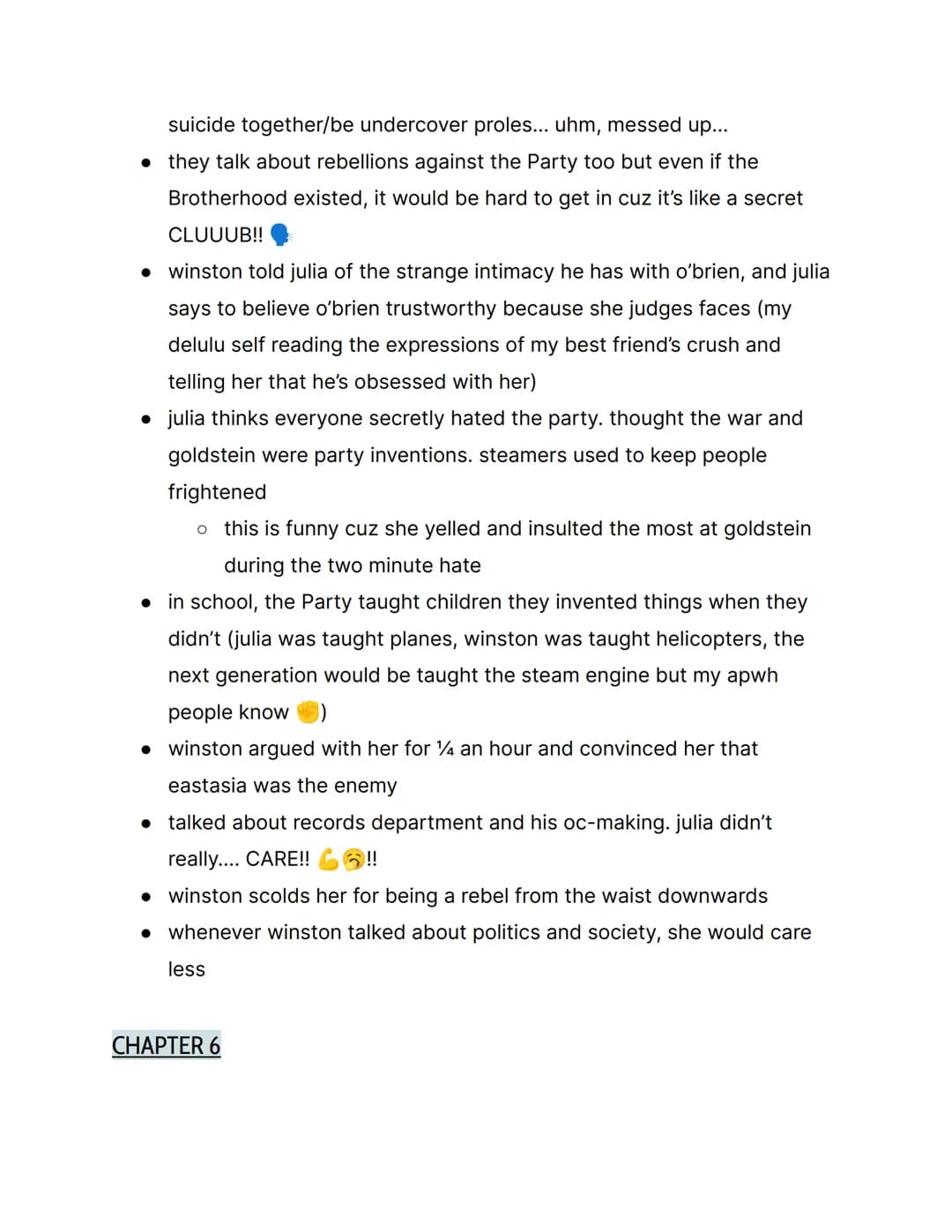 1984 by George Orwell; { Part 2 Notes }
things to know:
→ this is part 2, not part 1
→ orwell rejected soviet communism
→ the book is actual