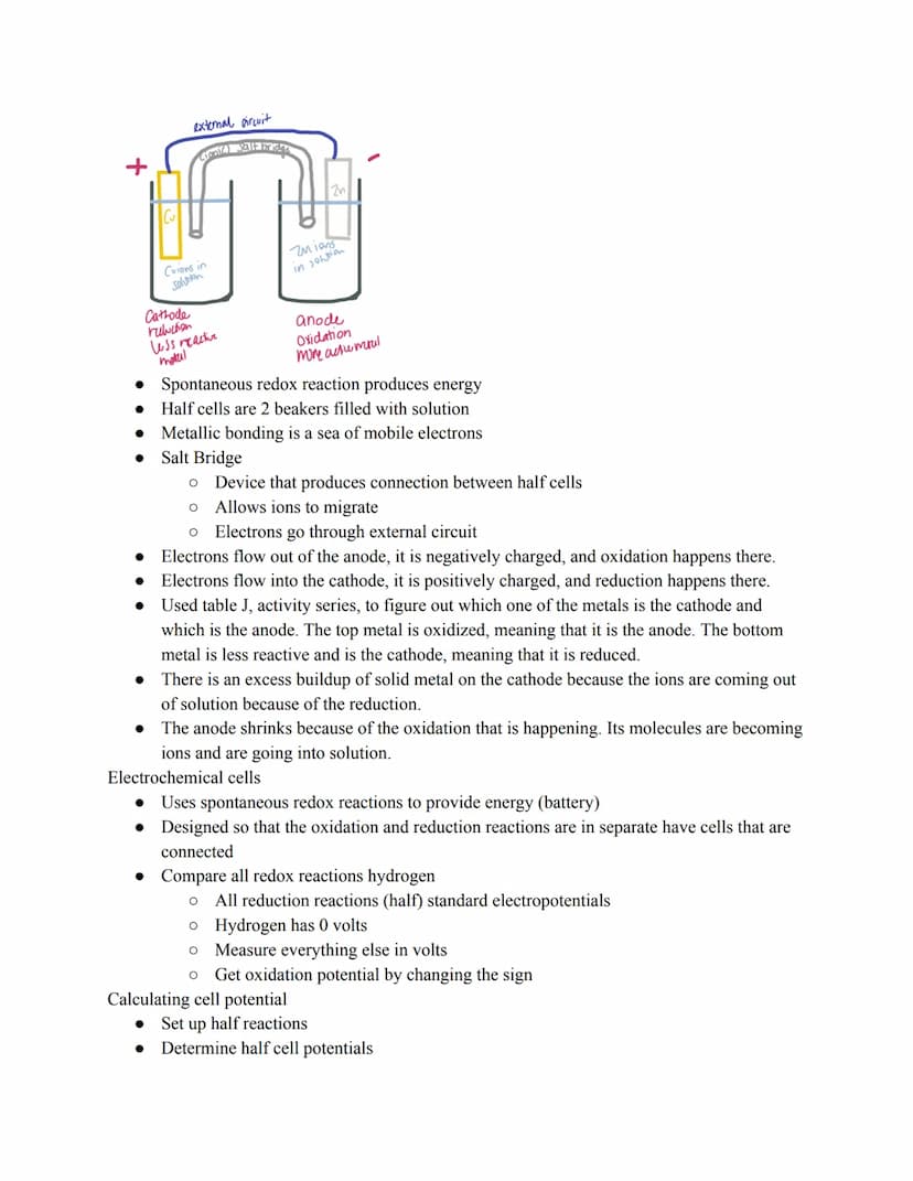 • OXIDATION
• REDUCTION
CHANGE IN Sx #.
RED. AGENT /OK AGENT
• HALF
REACTIONS
• IDENTIFY REDOY
· VOLTAIL CELL
ELECTROLYTIC CELL
Oxidation-Re