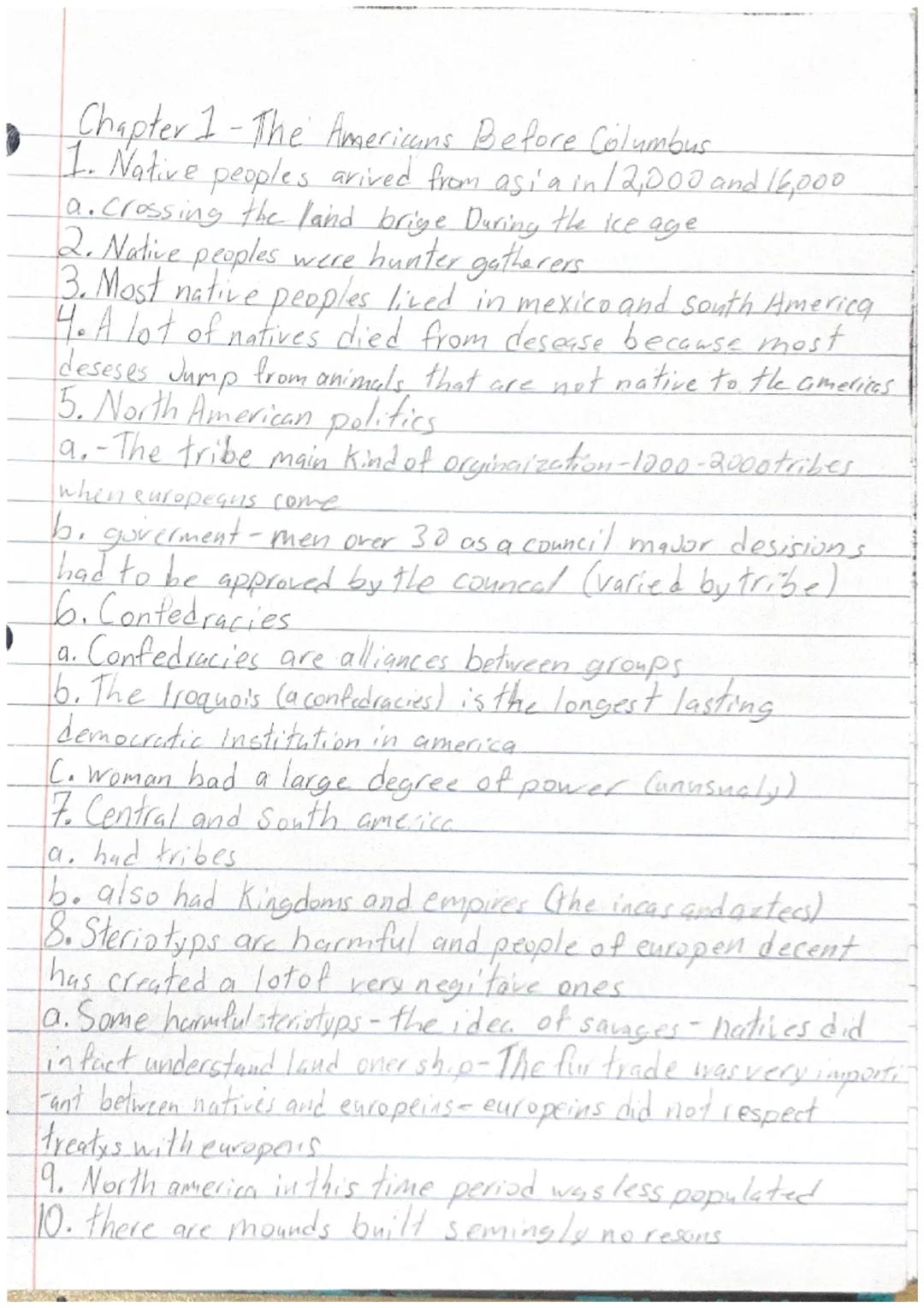 Chapter 1 - The Americans Before Columbus
• 1. Native peoples arived from asia in /2,000 and 16,000
a. Crossing the land brige During the ic
