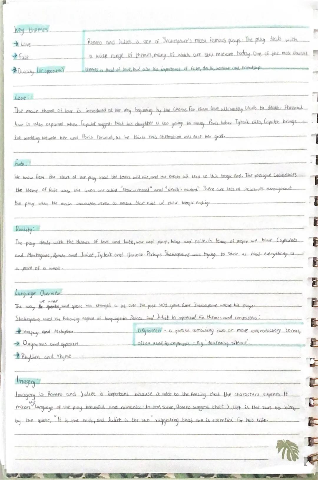 key themes.
Love
→Fute
→Quality (or opposites)
The play
deals with
plays.
Romeo and Juliet is one of Shakespeare's most famous
a wide range 