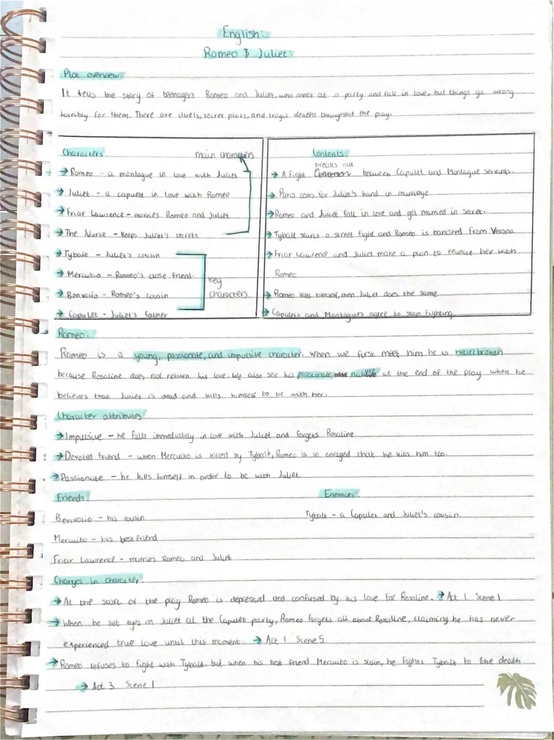key themes.
Love
→Fute
→Quality (or opposites)
The play
deals with
plays.
Romeo and Juliet is one of Shakespeare's most famous
a wide range 
