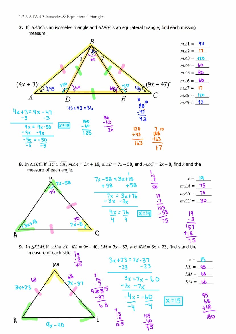 1.2.6 ATA 4.3 Isosceles & Equilateral Triangles
Date:
Aim: What are the properties of isosceles and equilateral triangles? How can we use
th