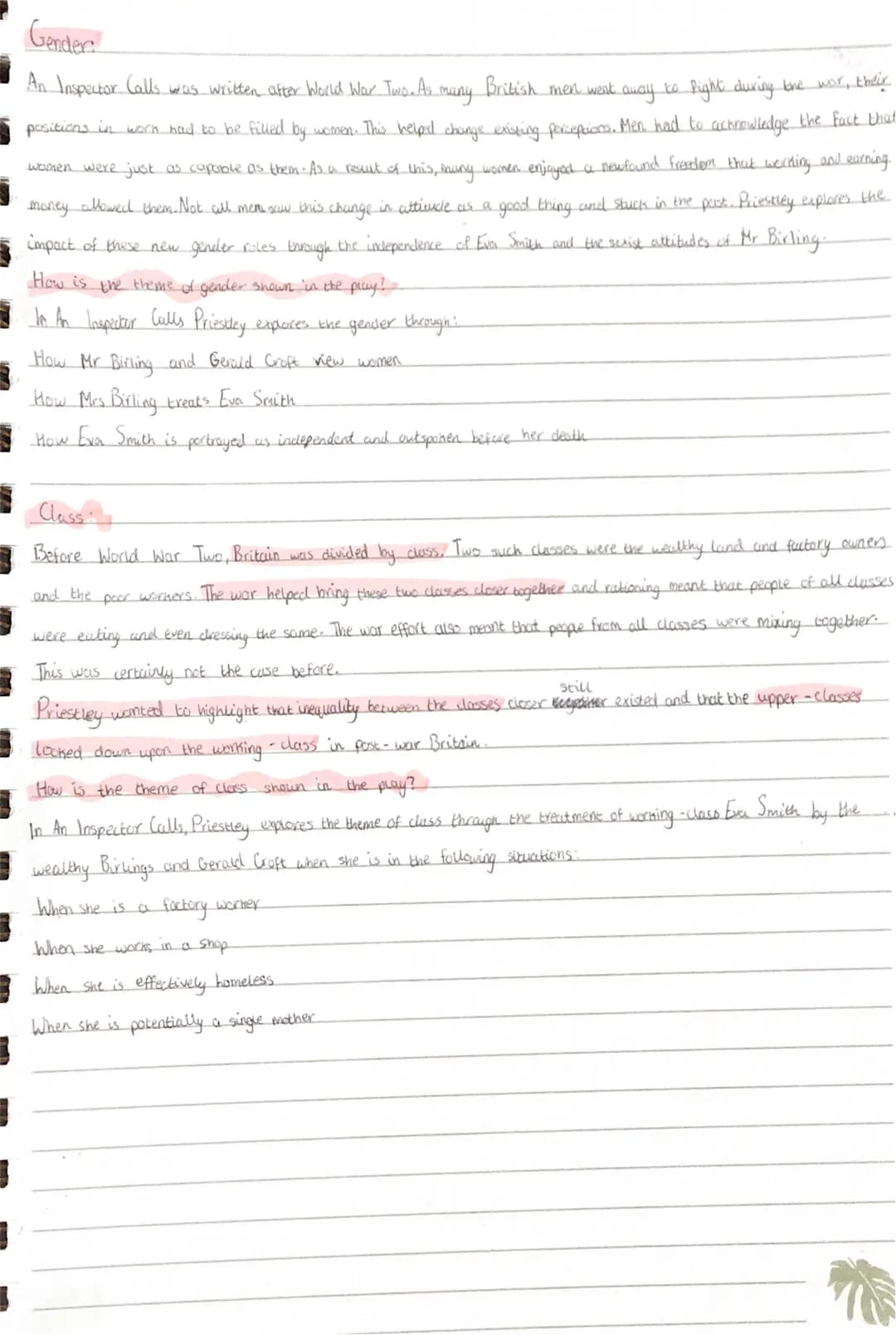 #
An Inspector Calls - Themes overview
Four main themes:
Do we look after one another in society?
k
Social responsibility →→ the consquences