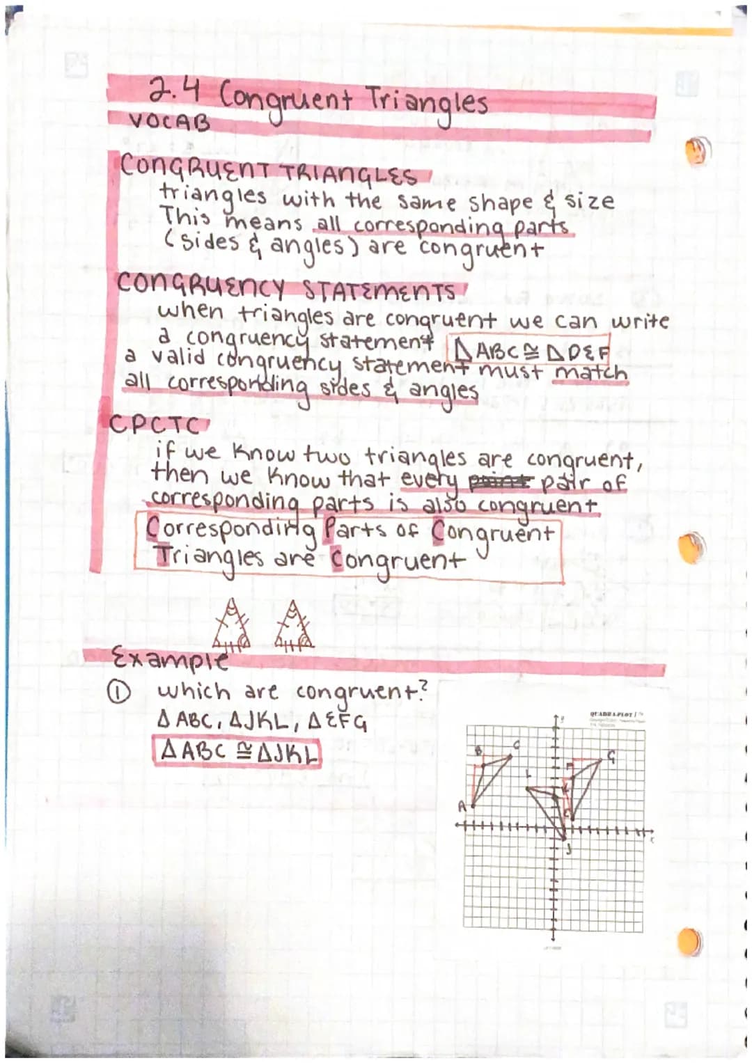 2.3 Classifying Triangles
VOCAB
BY SIDE
EQU LATERAL triange have 3 equal sides.
ISOSCELES triangle has two equal sides.
SCALENE angle has no
