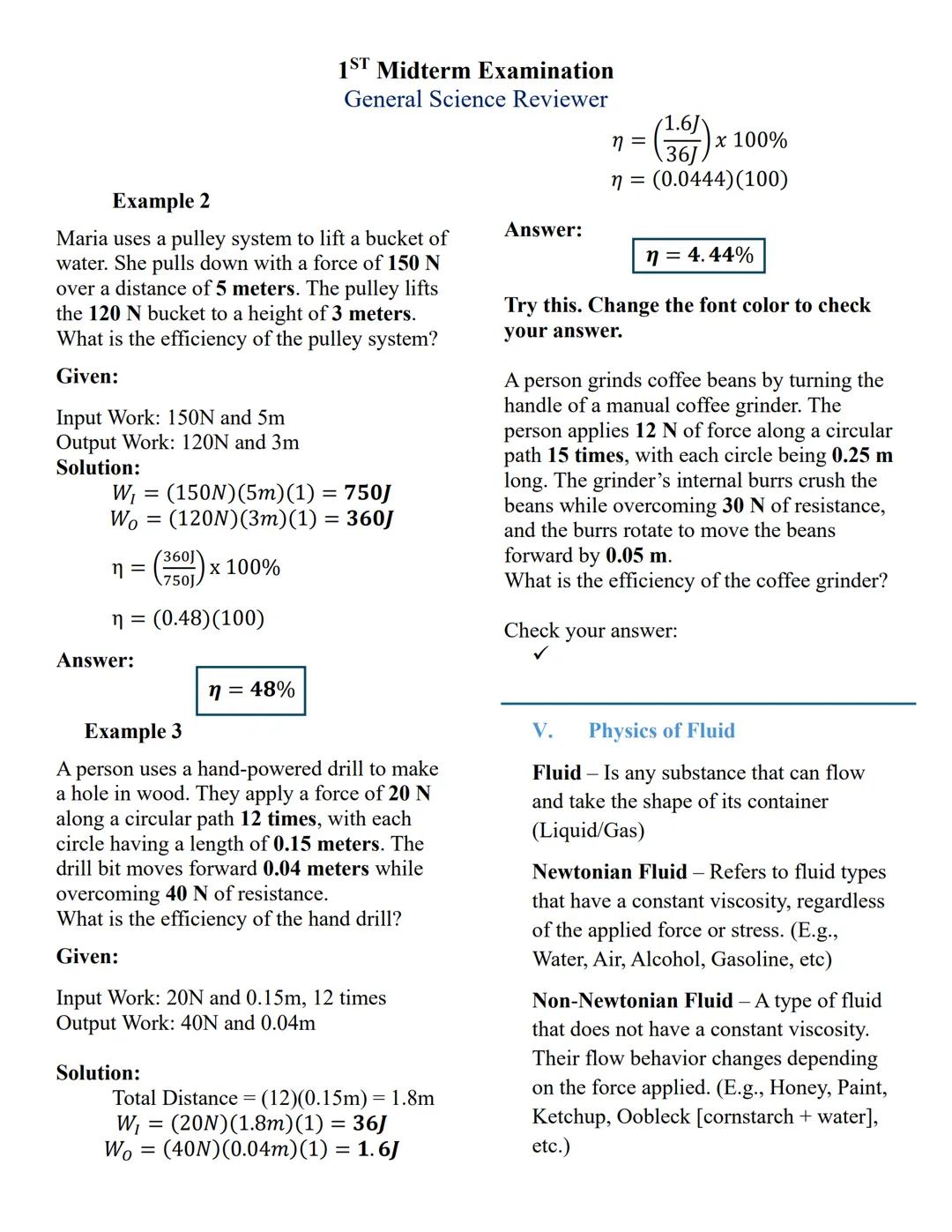 ## 1<sup>ST</sup> Midterm Examination
## General Science Reviewer

### Lessons covered:
- i. Physics in Daily Life
- ii. Applications of Tra