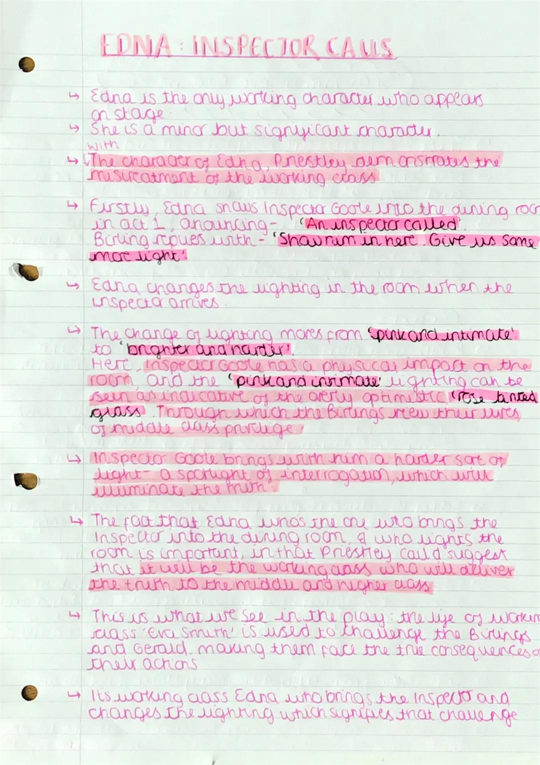 # EDNA INSPECTOR CAUS

- Edna is the only working character who appears
on stage
- She is a minor but significant character.
with
- The char