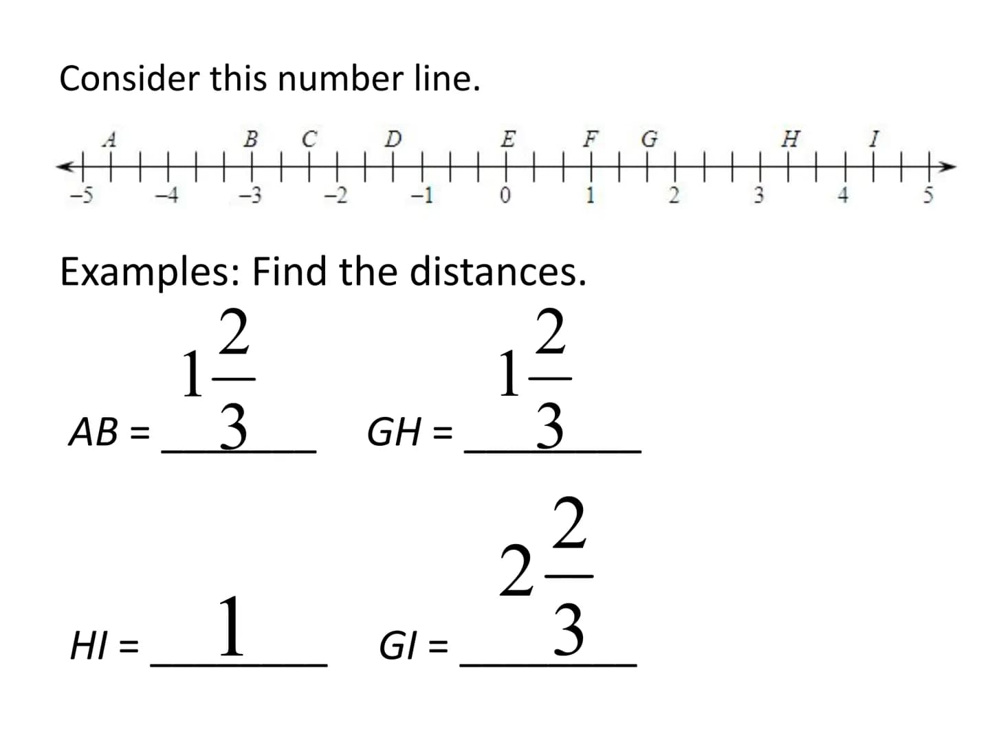 Honors Geometry
Unit IA Section 3
Measuring Lengths Postulate 1-1: Ruler Postulate
Every point on a line can be paired.
with a unique real n