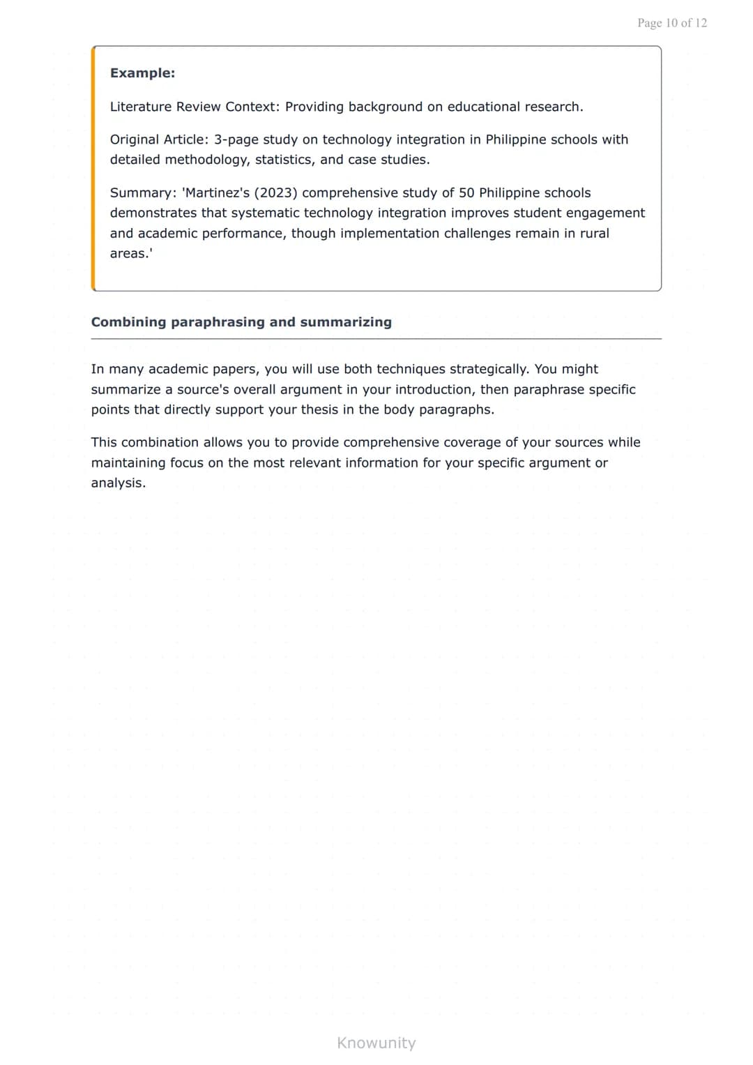 Academic Writing Conventions: Paraphrasing and Summarizing
Master paraphrasing and summarizing for academic writing
success
What You Will Le