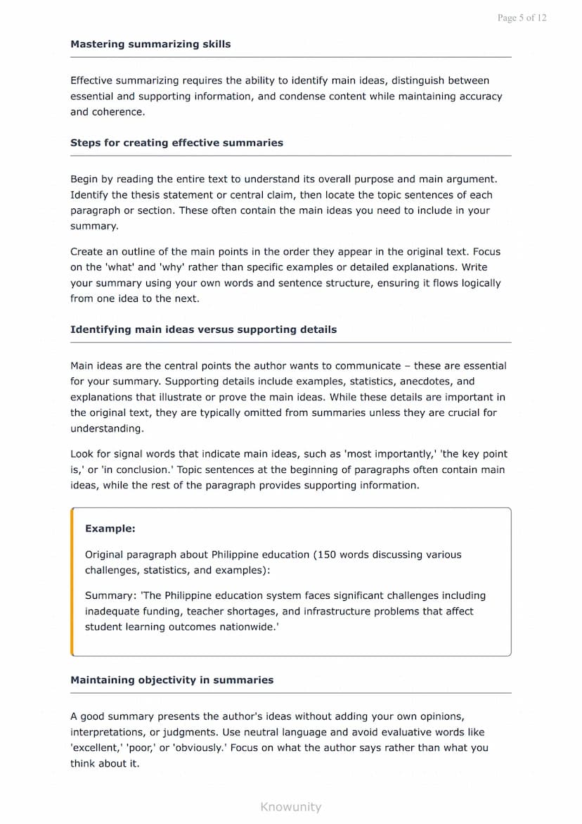 Academic Writing Conventions: Paraphrasing and Summarizing
Master paraphrasing and summarizing for academic writing
success
What You Will Le