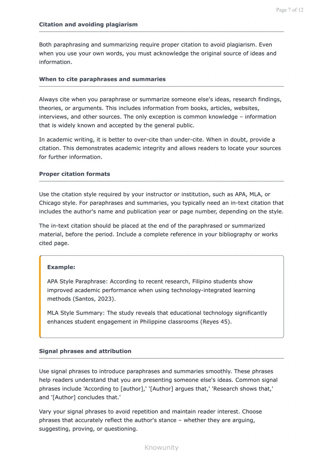 Academic Writing Conventions: Paraphrasing and Summarizing
Master paraphrasing and summarizing for academic writing
success
What You Will Le
