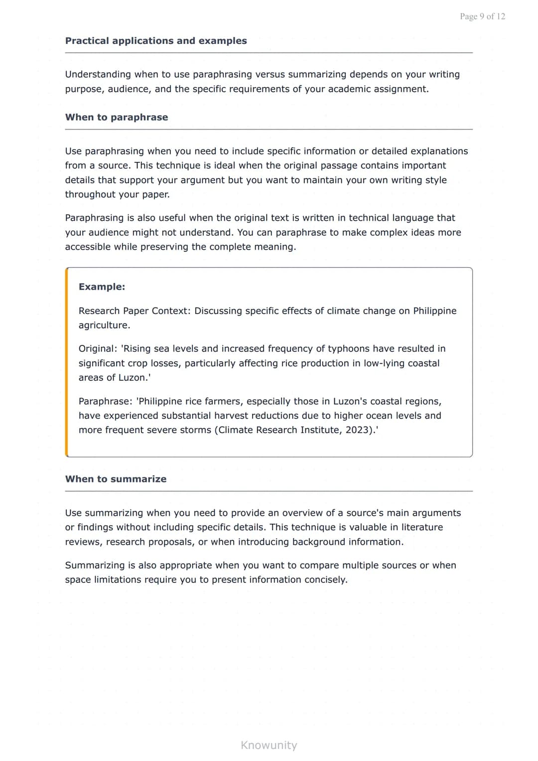 Academic Writing Conventions: Paraphrasing and Summarizing
Master paraphrasing and summarizing for academic writing
success
What You Will Le