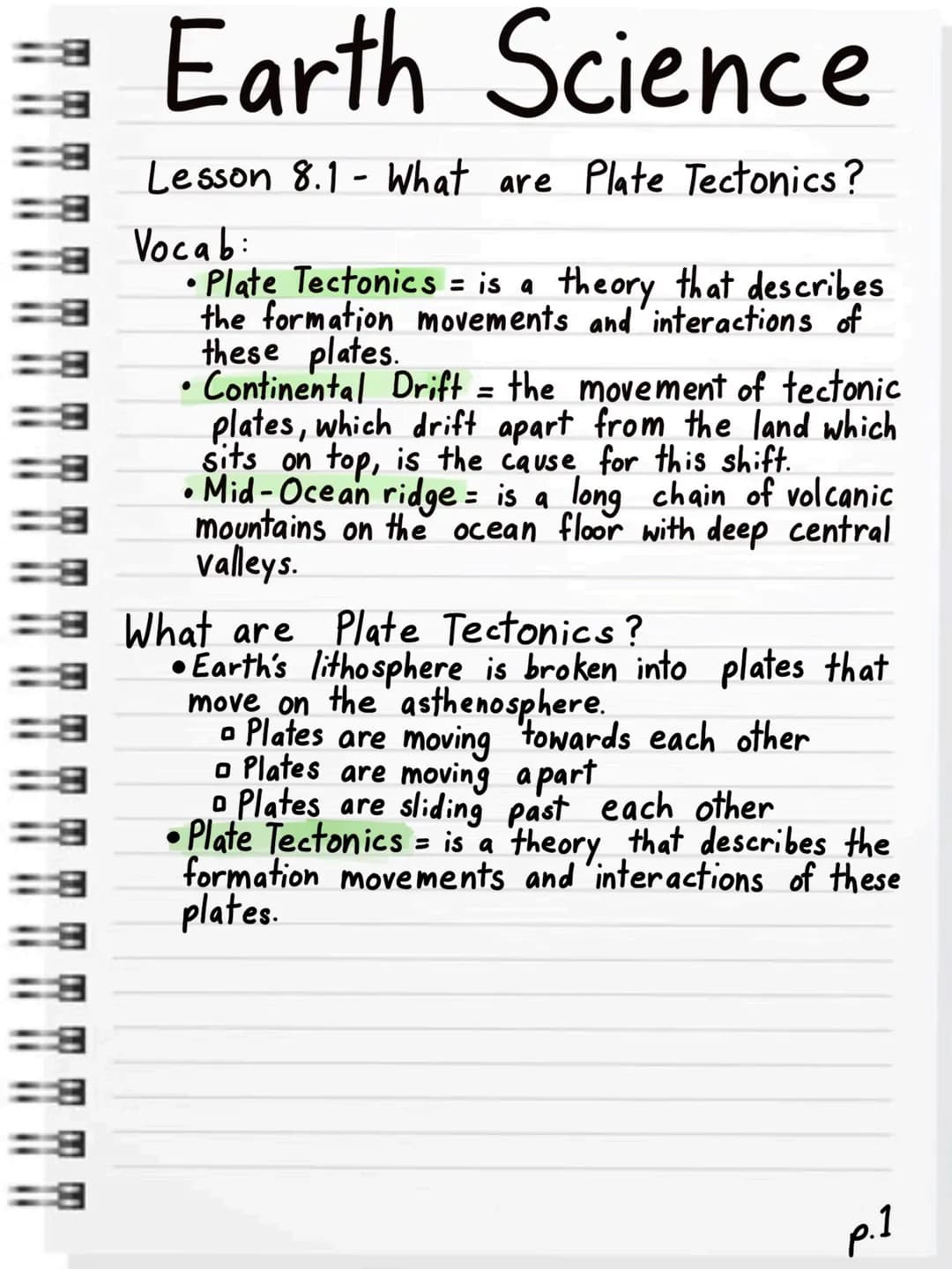 
<p>The theory of plate tectonics is a concept that explains the movement, formation, and interactions of Earth's lithospheric plates. These