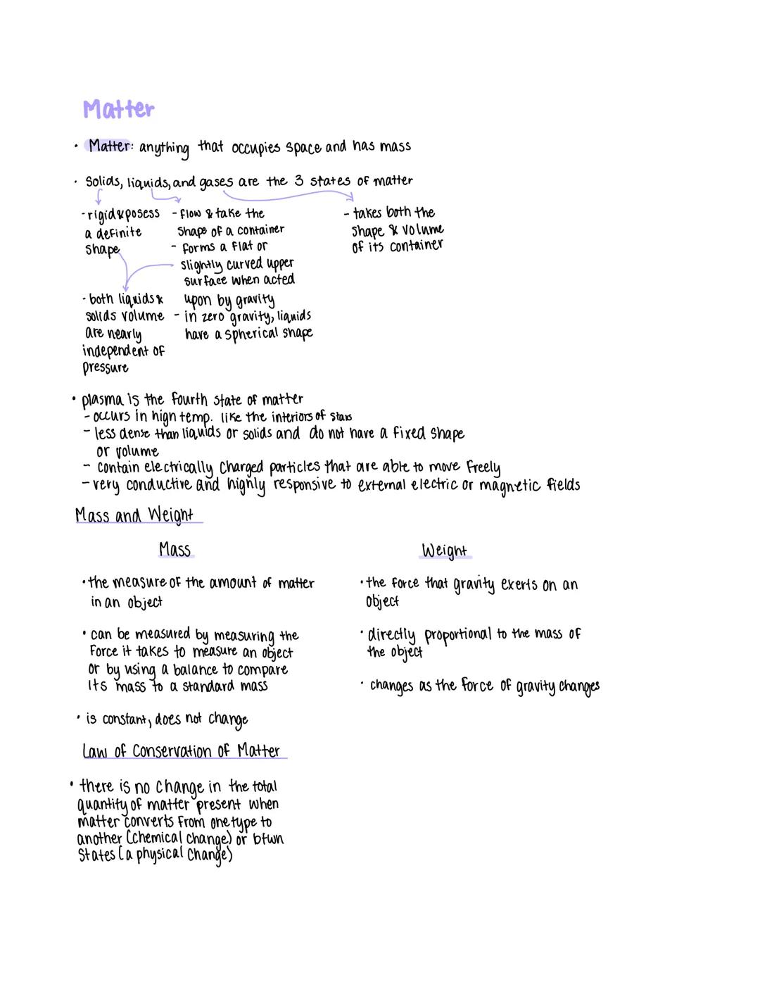 Properties of Matter and Classifying Matter
