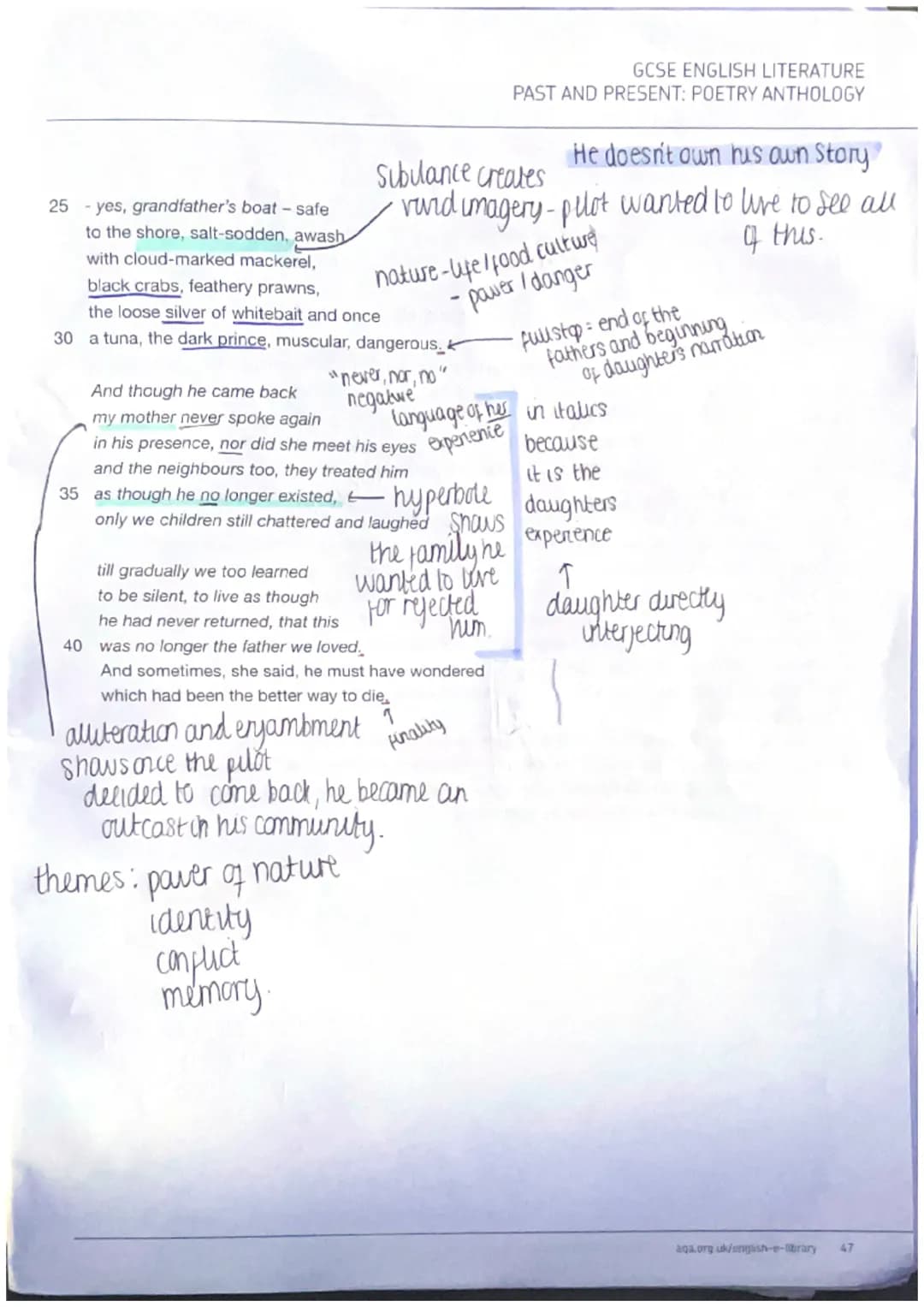 light, dark, colour
= full stops
-:
-:
Kamikaze dwine wind
1 Her father embarked at sunrise
motivation
5
tuming
point
10
no proper
Punctuang