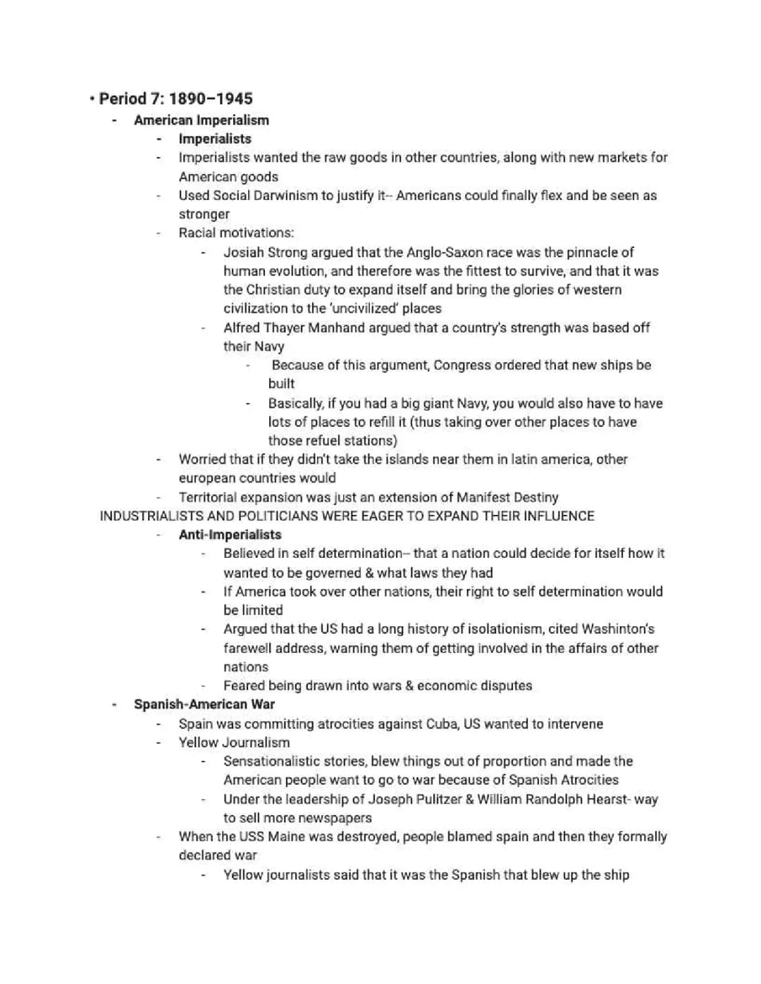 Period 7 Review Notes 