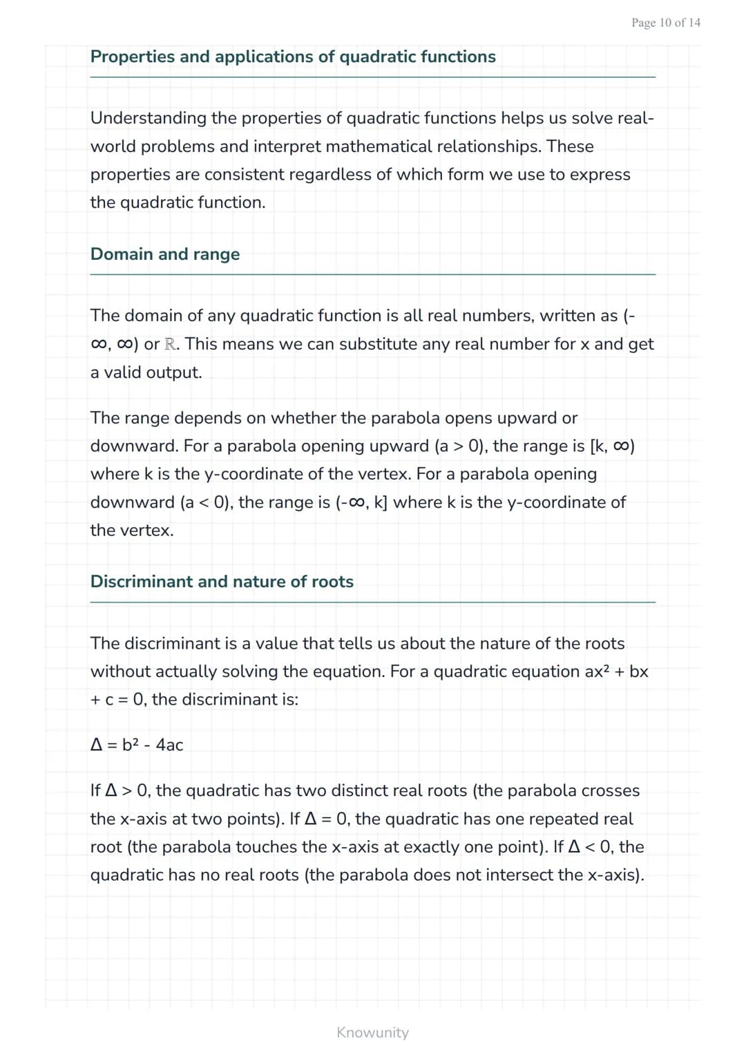 Quadratic equations and functions: Forms and properties
Master the three forms of quadratic equations and
their key properties
What you will