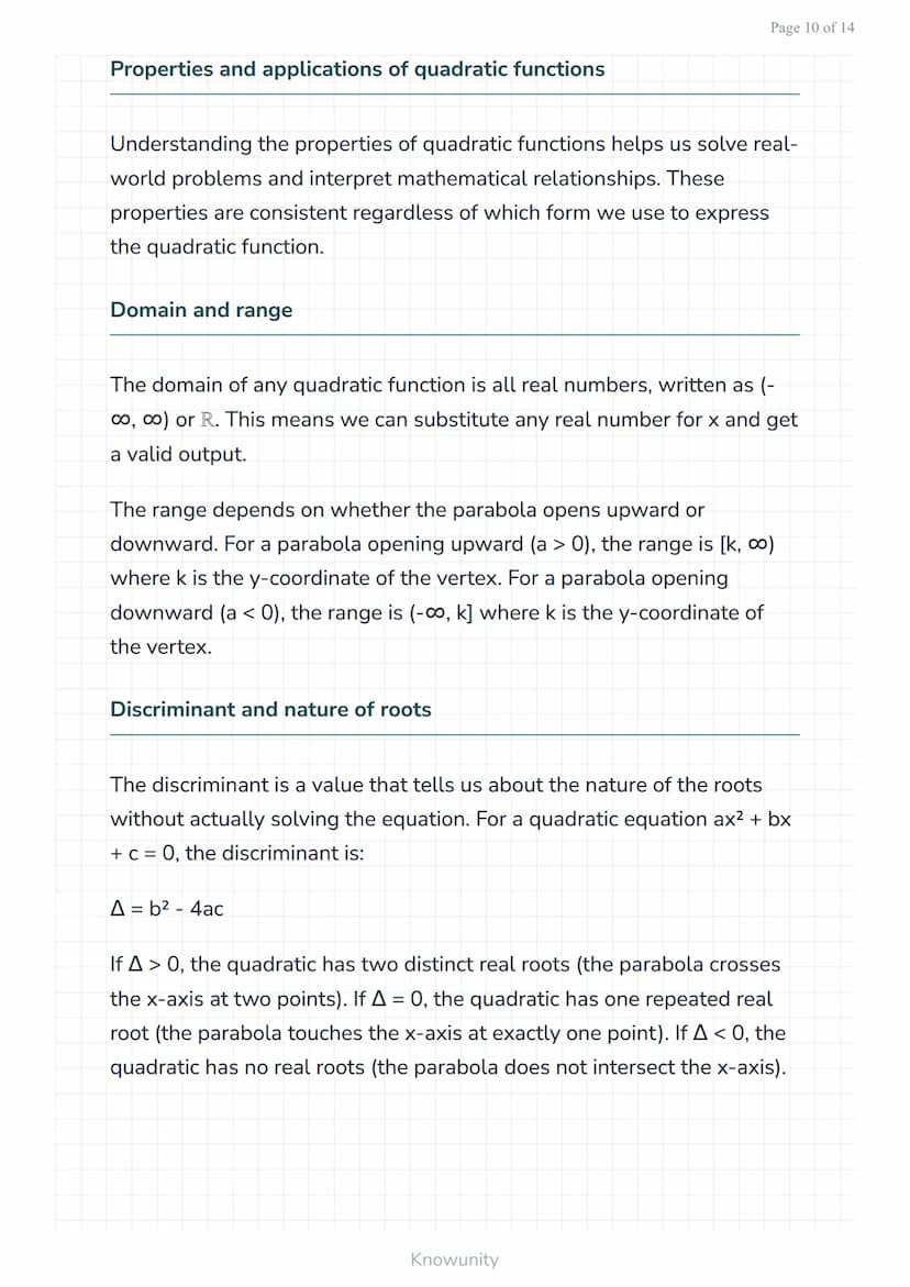Quadratic equations and functions: Forms and properties
Master the three forms of quadratic equations and
their key properties
What you will