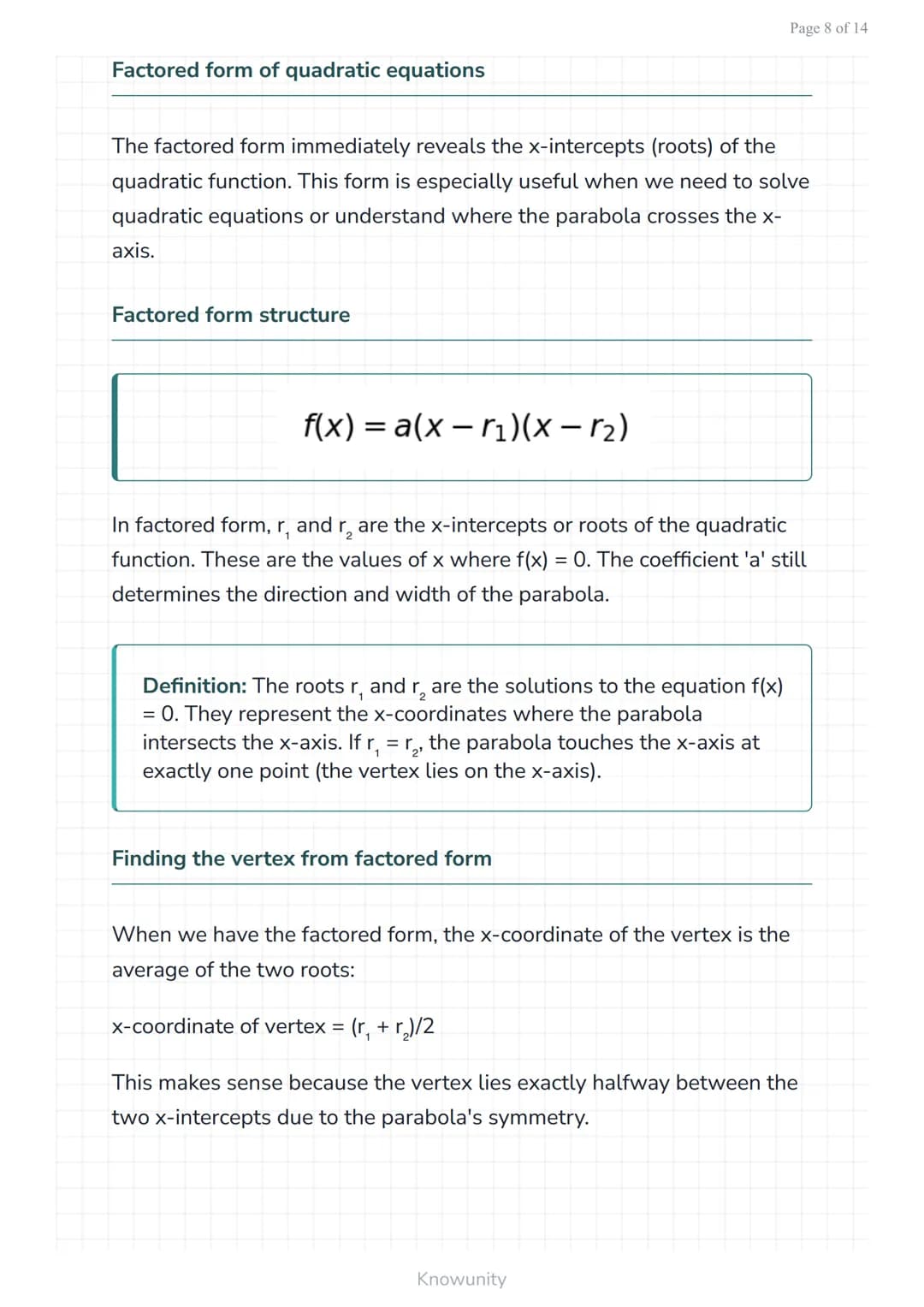 Quadratic equations and functions: Forms and properties
Master the three forms of quadratic equations and
their key properties
What you will